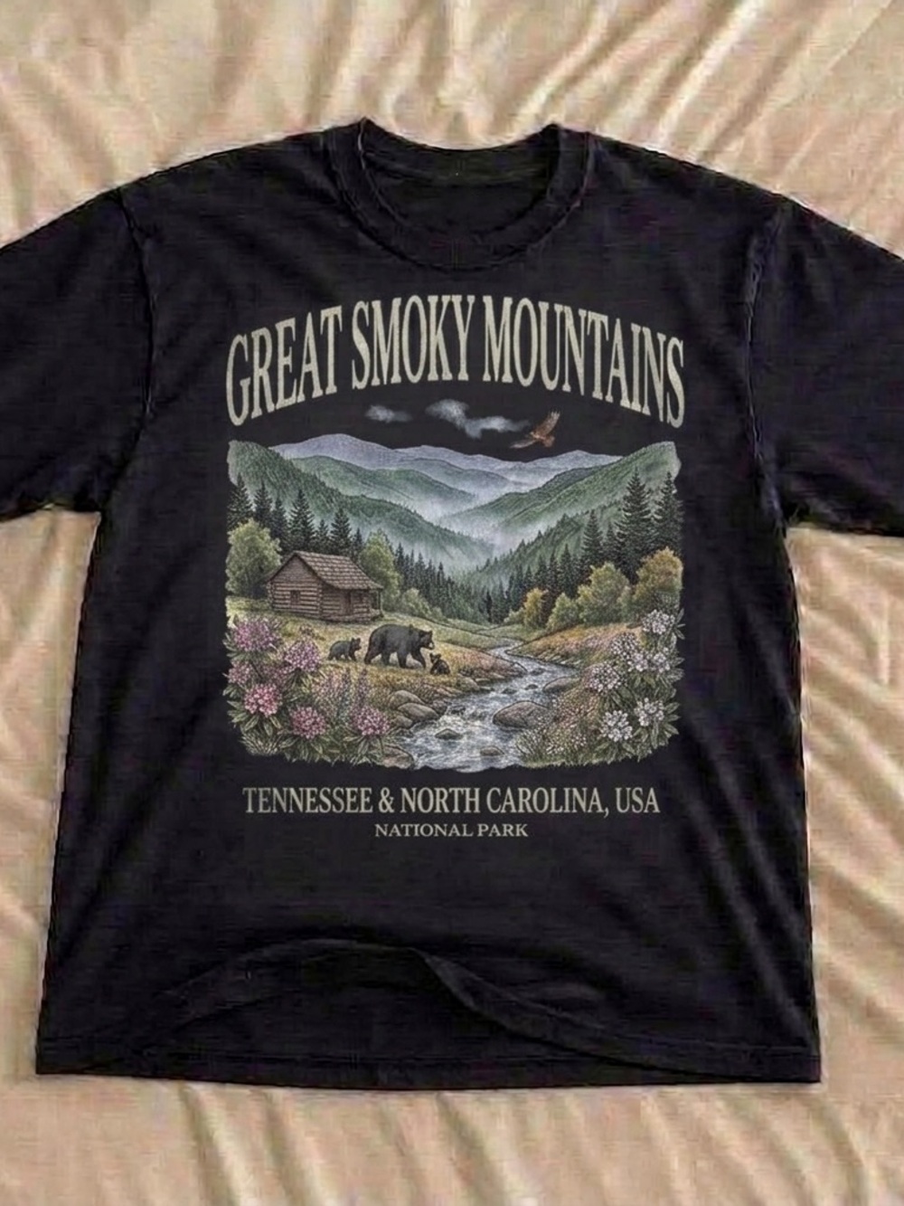 Great Smoky Mountains National Park Graphic Tee - Black Unisex